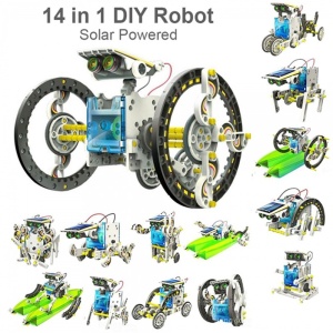 Set educativ STEM 14 in 1 Robot cu energie solara