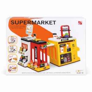 Set supermarkert electronic cu scanner si casa de marcat, 65 piese - Img 5