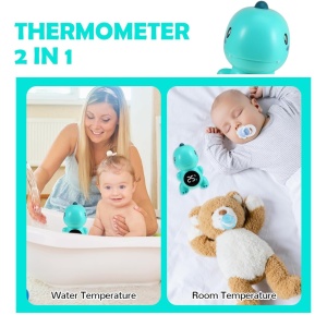 Termometru electronic pentru baita, rezistent la apa, plutitor, 3 trepte temperatura, Dinozaur