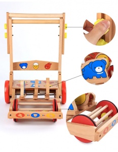 Antemergator interactiv din lemn cu maner reglabil - Img 4