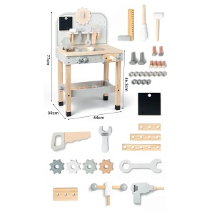 Banc de scule din lemn cu accesorii incluse, Kabi