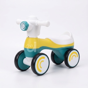 Bicicleta fara pedale, baloane de sapun, 4 roti, sunete, albastru