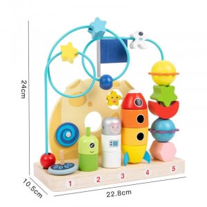 Circuit Montessori 2 in 1 din Lemn, Galaxy