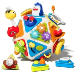 Cub cu activitati 20 in 1 - Busy Toy cu animale, mecanisme interactive si jocuri senzoriale