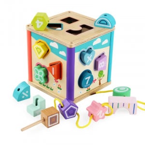 Cub montessori cu activitati de sortare si snuruit, Shape
