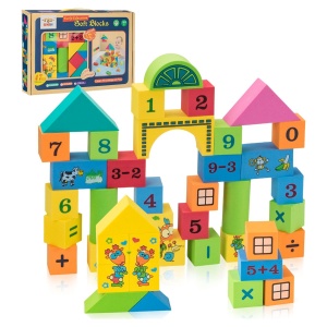 Cuburi de constructie din spuma moale, impermeabila, 47 piese
