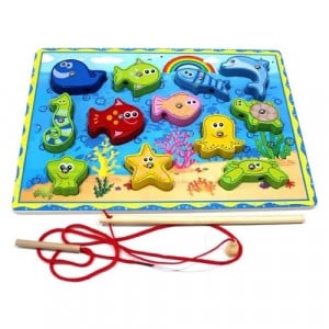 Joc de motricitate 3 in 1, pescuit, snuruit si sortare, Ocean