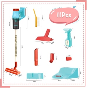 Jucarie aspirator vertical 2 in 1 cu lumini, sunete si functii