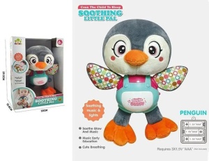 Jucarie din plus cu respiatie, lumini si sunete - Pinguin - Img 6