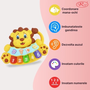 Orga interactiva cu functii, lumini si sunete, Leu