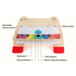 Pian tactil din lemn pentru copii, Magic Touch Piano