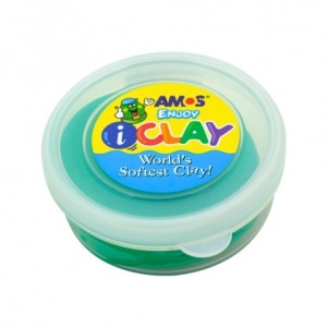 Plastilina iClay 18g, recipient inclus, Amos, Verde