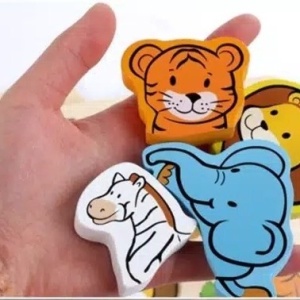 Puzzle incastru cu piese mari imagine asociere