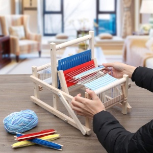 Razboi de tesut din lemn pentru copii, masina tricotat DIY