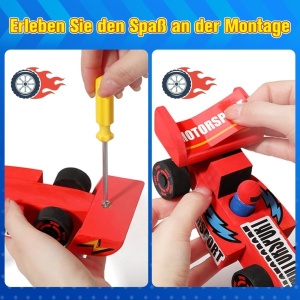 Set 3 masinute DIY de asamblat si pictat - F1 