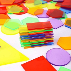 Set 36 forme geometrice transparente, 5 cm