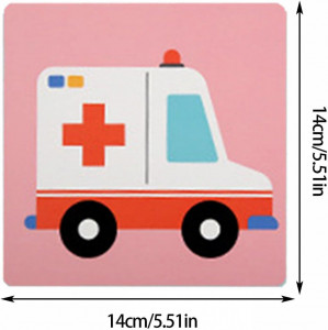 Set 40 imagini stimulare vizuala si senzoriala bebelusi, carduri color, 6-12 luni