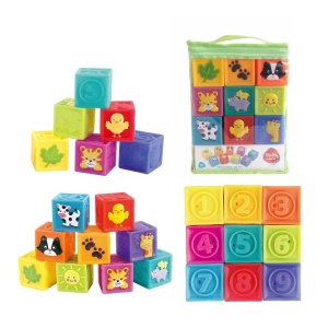 Set 9 cuburi moi colorate pentru bebelusi