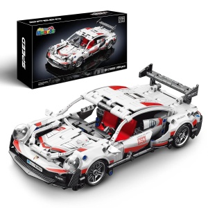 Set de constructie Masina sport Nueris, scara 1:18, cu functie pull-back – 455 piese