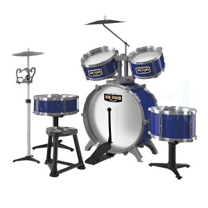 Set tobe pentru copii, 6 piese, scaun si stand, cadru din metal si plastic, Music Jazz Drum