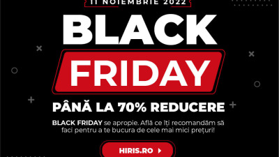 Black Friday soseste pe Hiris.ro cu reduceri de pana la 70%