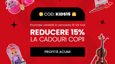 🎁 Extra Distracție, Zâmbete Mai Mari și Extra Economii:  15% Reducere Extra la Jucării! 🧸✨