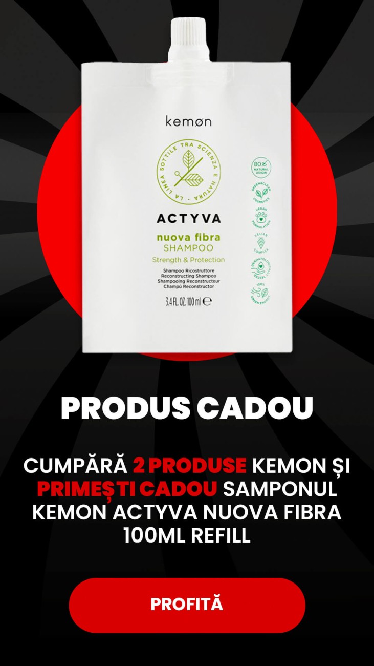 HIRIS.RO - Cumpără 2 produse Kemon și primești cadou Samponul Kemon Actyva Nuova Fibra 100ml