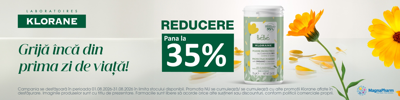 Promoție Klorane Bebe, produse pentru îngrijirea bebelușilor cu până la 35% reducere pe HIRIS.ro