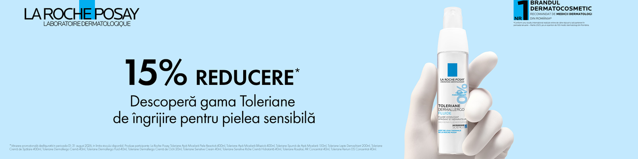 Promoție La Roche-Posay Toleriane, produse pentru piele sensibilă cu 15% reducere pe HIRIS.ro