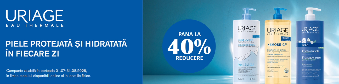 Promoție Uriage, produse dermatocosmetice cu până la 40% reducere pe HIRIS.ro