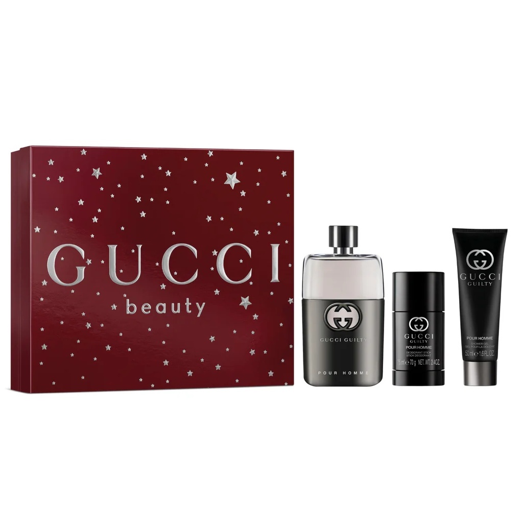 Set Cadou Gucci Guilty pour Homme, Apa de Toaleta, 90 ml +