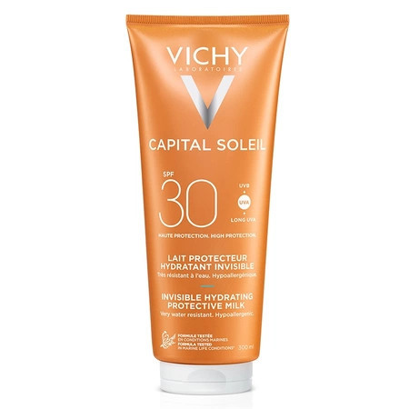 Lapte hidratant pentru protectie solara fata si corp SPF 30 Vichy Capital Soleil