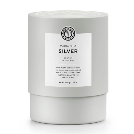 Pudră Oxidanta pentru Neutralizarea Tonurilor Galbene, Maria Nila Bleach Collection Silver
