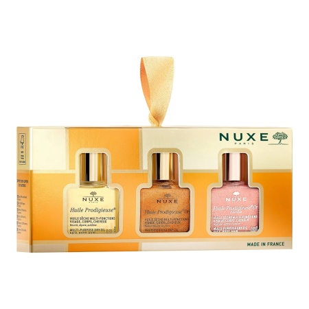 Set Nuxe – Huile Prodigieuse Or 10 ml, Huile Prodigieuse Florale 10 ml, Huile Prodigieuse Riche 10 ml