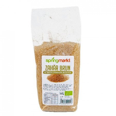 Zahar brun ecologic Demerara din trestie de zahar 500gr Springmarkt