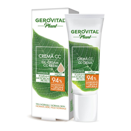 Crema CC Mediu Matifianta Poliplant Microbiom Gerovital Plant