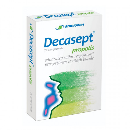 Decasept Propolis Amniocen 24 comprimate