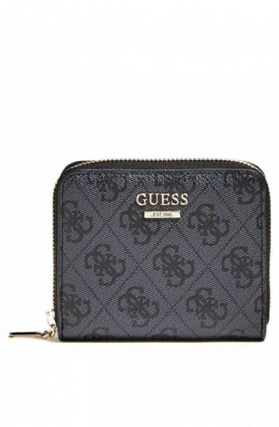 Guess, Portofel pliabil de piele ecologica, cu imprimeu logo Cathleen