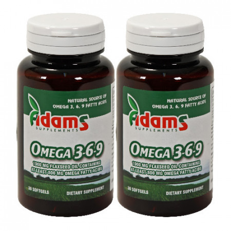 Omega 3-6-9 Ulei din Seminte de In Adams Vision capsule