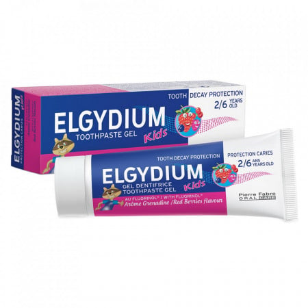 Pasta de dinti pentru copii cu aroma de fructe de padure, 2-6 ani, Elgydium Kids