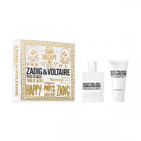 Set Cadou Zadig & Voltaire This Is Her!, Femei, Apa de Toaleta, 50 ml + Gel de dus, 50 ml