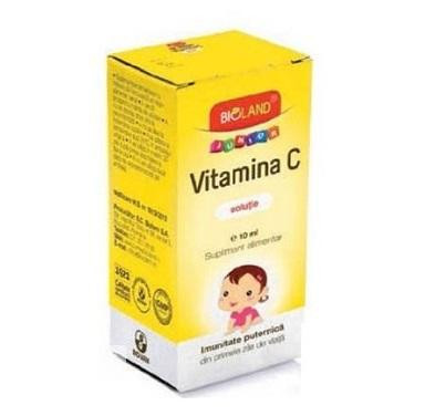 Vitamina C Junior Solutie Bioland Biofarm 10 ml