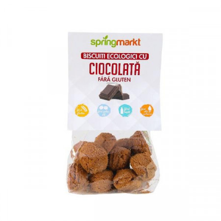 Biscuiti Ecologici cu Ciocolata, fara gluten, 100gr