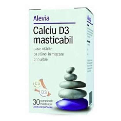 Calciu D3 masticabil Alevia 30 comprimate