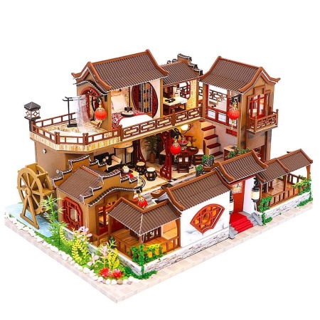 Casuta DIY tip miniatura – model asiatic detaliat, de construit si decorat manual