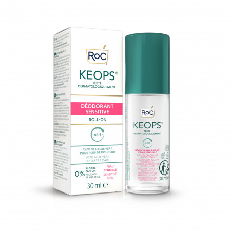 Deodorant roll-on pentru piele sensibila Sensitive Keops Roc, 30 ml