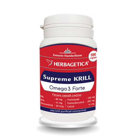 Krill Oil Supreme Omega 3 Forte, 60 capsule, Herbagetica