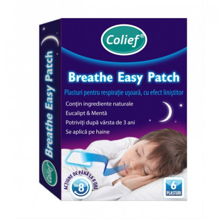 Plasturi pentru respiratie usoara Colief Breathe Easy Patch, 6 bucati