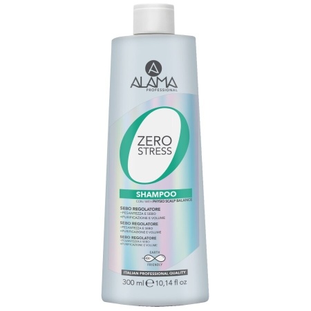 Sampon ALAMA, ZERO STRESS, sebo-regulator cu Physio Scalp Balance, 300 ml