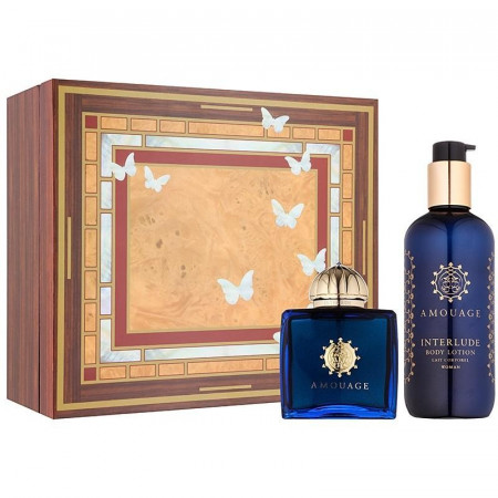 Set Cadou Amouage Interlude, Femei, Apa de Parfum 100 ml, Lotiune de Corp 300 ml